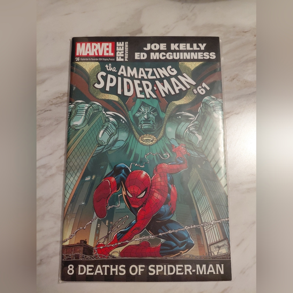 Marvel Spider-Man Comic with Red and Blue Cover PREVIEW